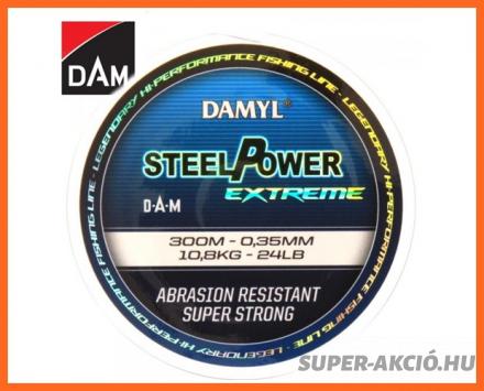 Dam Steelpower Extreme 300m 26,3kg Monofil Zsinór, Harcsázó Kiegészítő