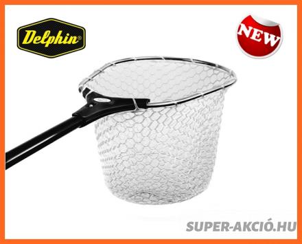 Delphin Alux Tele Egykezes Pergető Horgász Merítőháló 44cm