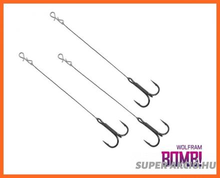 Delphin Bomb Twisto Wolfram Kész Szerelék 12cm 2-es Horoggal 3db