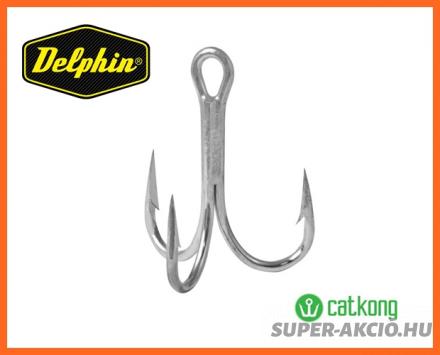 Delphin Catkong Ezüst Színű Harcsázó Hármashorog 6.0-ás 3db
