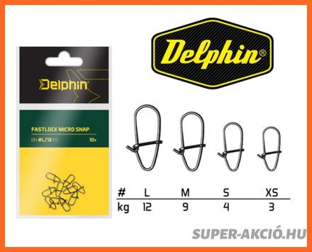 Delphin Fast Lock Mikro Pergető Kapocs XS-es 10db 3 Kg