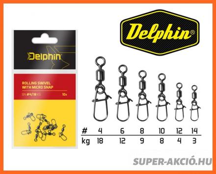 Delphin Forgós Horgász Kapcsos Forgó 8-as 10db 9kg