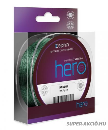 Delphin Hero 8 Szálas Zöld Színű Fonott Zsinór 117m 0,50mm 2