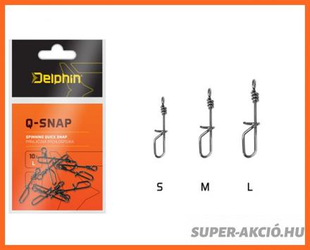 Delphin Q Snap Pergető Horgász Kapocs 10db L-es