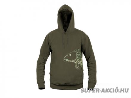 Delphin Tackle Ponty Mintás Kapucnis Felső Horgász Ruházat XL-es 2