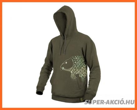 Delphin Tackle Ponty Mintás Kapucnis Felső Horgász Ruházat XL-es