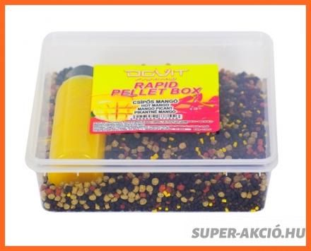 Dovit Rapid Pellet Boksz Horgász Pellet Csípős Mangó 450g+150ml Aroma