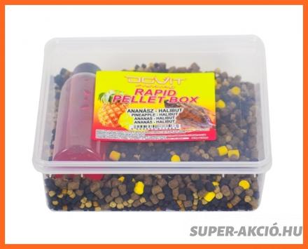 Dovit Rapid Pellet Boksz Horgász Pellet Ananász Halas 450g+150ml Aroma