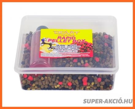 Dovit Rapid Pellet Boksz Horgász Pellet Vajsav Meggy 450g+150ml Aroma