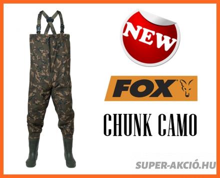 Fox Chunk Camo Terep Mintás Horgász Mellescsizma 46-os