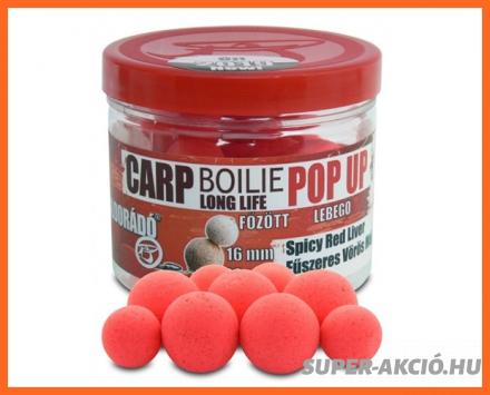 Haldorádó Long Life Pop Up 16-20mm Horgász Bojli Fűszeres Vörös Májas