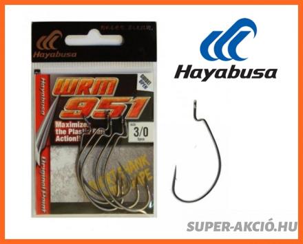 Hayabusa Wrm 951 Drop Shot 4-es 6db Rablóhalas Horgász Horog