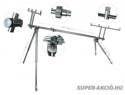 Nevis Alcatraz 4 Botos Ezüst Színű Horgász Rod Pod 2