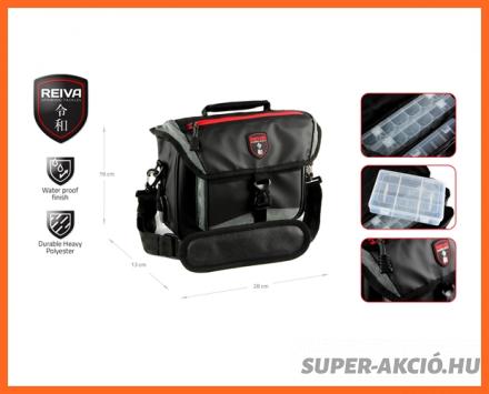 Nevis Reiva Pergető Horgász Táska 3 Dobozzal 28cm Szürke