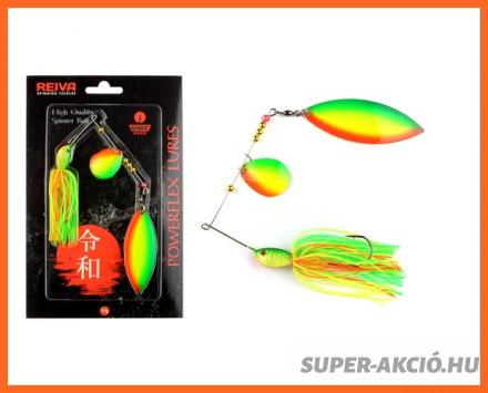 Nevis Reiva Spinnerbait Harcsázó Horgász Villantó Zöld Sárga 14gr