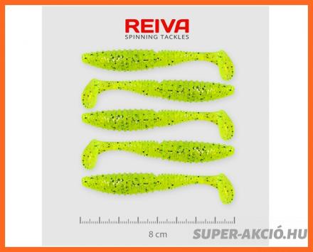 Nevis Reiva Zander Power Shad Műcsali 8m 5db Neonzöld Flitter