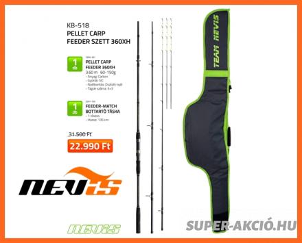 Nevis Távdobó Feeder Horgászbot Botzsákos Szett 360cm 150gr