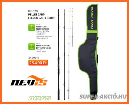 Nevis Távdobó Feeder Horgászbot Botzsákos Szett 390cm 170gr