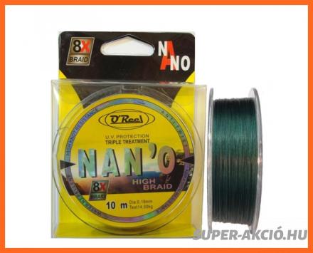 O Reel HIGH 8X Nano Braid Előkezsinórok 0.26mm 10m 24kg
