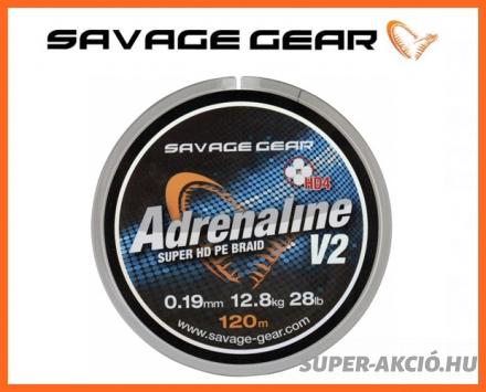 Savage Gear Adrenaline Braid 0,22mm 120m, Fonott Zsinórok