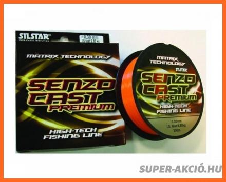 Silstar Senzo Cast Premium Fluo Narancs 0,30mm 300m Horgász Zsinór