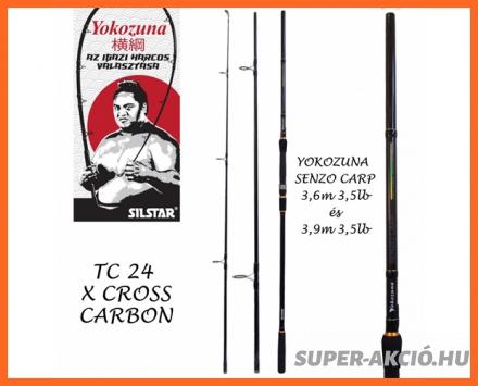 Silstar Yokozuna Senso Carp 3 Részes 3,9m 3,5lbs, Távdobó Horgászbot