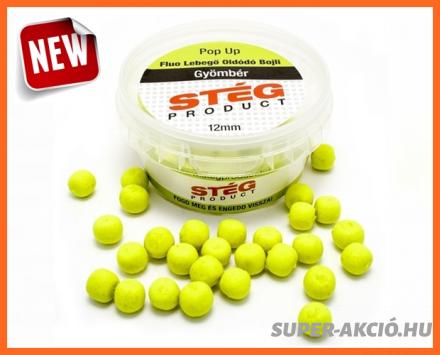 Stég Product Fluo Oldódó Pop Up Bojli 12mm Gyömbéres