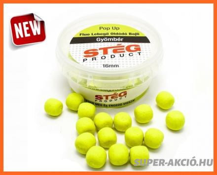 Stég Product Fluo Oldódó Pop Up Bojli 16mm Gyömbéres
