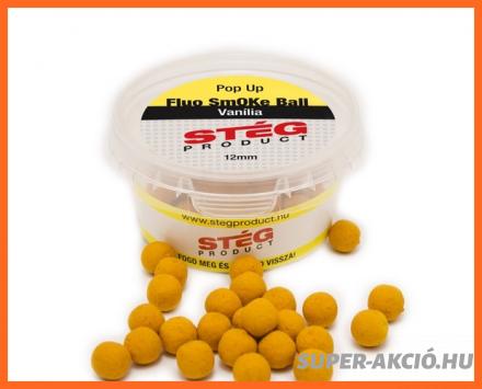 Stég Product Pop Up Fluo Smoke Ball Horgász Bojlik 12mm Vaníliás