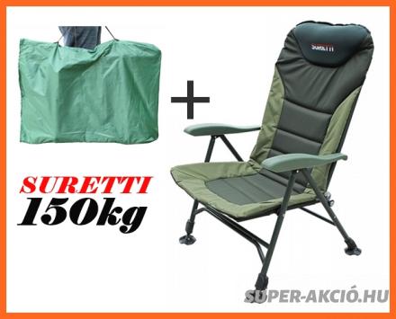 Suretti Quatro Plus Magas Támlás Horgász Székek Ajándék Hordozóval