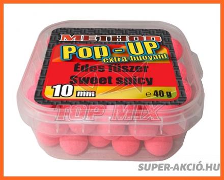 Top Mix Pop Up Method Horgász Bojlik 10mm Édes Fűszeres