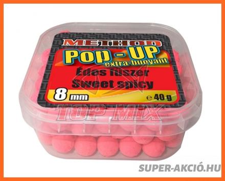 Top Mix Pop Up Method Horgász Bojlik 8mm Édes Fűszeres