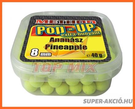 Top Mix Pop Up Method Horgász Bojlik 8mm Ananászos