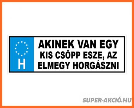 Tréfa Rendszám Egyedi Feliratos 2-es, Horgász Ajándék