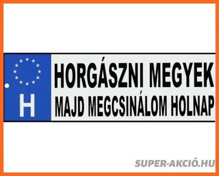 Tréfa Rendszám Egyedi Feliratos 3-as, Horgász Ajándék