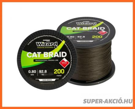 Wizard Cat Braid Sötétbarna Harcsázó Fonott Zsinór 200m 0,60mm