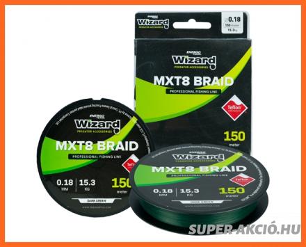 Wizard MXT8 Profi Verseny Pergető Fonott Zsinór 150m 0,23mm