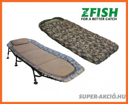 Z Fish Camo Set Horgász Ágy És Hálózsák Egyben