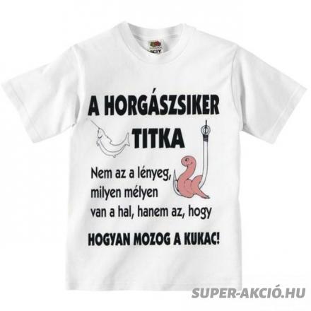 A Horgász Siker Titka Szürke Póló XXXL-es, Horgász Ajándékok 2