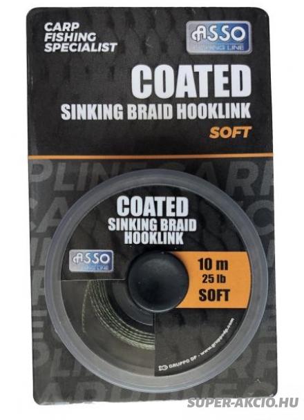 Asso Coated Sinking Braid Soft 10m 45Lbs Bevonatos Horgász Előkezsinór 2
