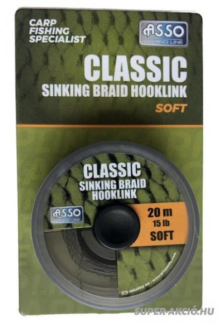 Asso Pro Sinking Braid Zöld 20m 35Lbs Horgász Előkezsinór 2