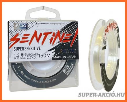 Asso Sentinel Monofil Távdobó Horgász Zsinór 150m 0.26mm 5.4Kg
