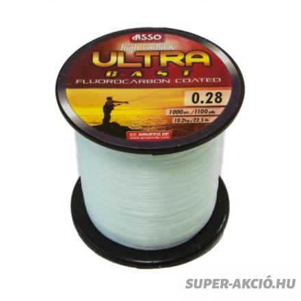 Asso Ultra Cast Fluorocarbon Fehér 1000m 0,20m Horgász Zsinór 2