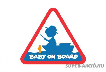 Delphin Baby On Board Öntapadós Matrica, Horgász Ajándék 2