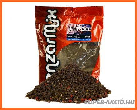 Benzár Mix Turbó Method Horgász Etetőanyag Squid Octopus 800g