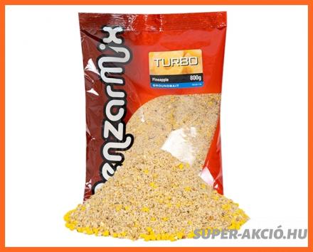 Benzár Mix Turbo Grundbait Horgász Etetőanyag Ananász 800g