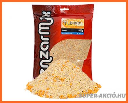 Benzár Mix Turbo Grundbait Horgász Etetőanyag Méz 800g