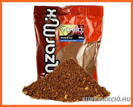 Benzár Mix Turbó Method Horgász Etetőanyag Banán Máj 800g
