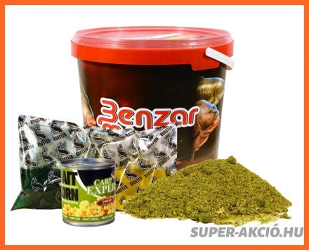 Benzár Mix Vödrös Horgász Etetőanyag Szett + Csalik Amur 3000g
