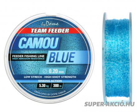 By Döme Team Feeder Blue Monofil Horgász Zsinór 300m 0,22mm 2